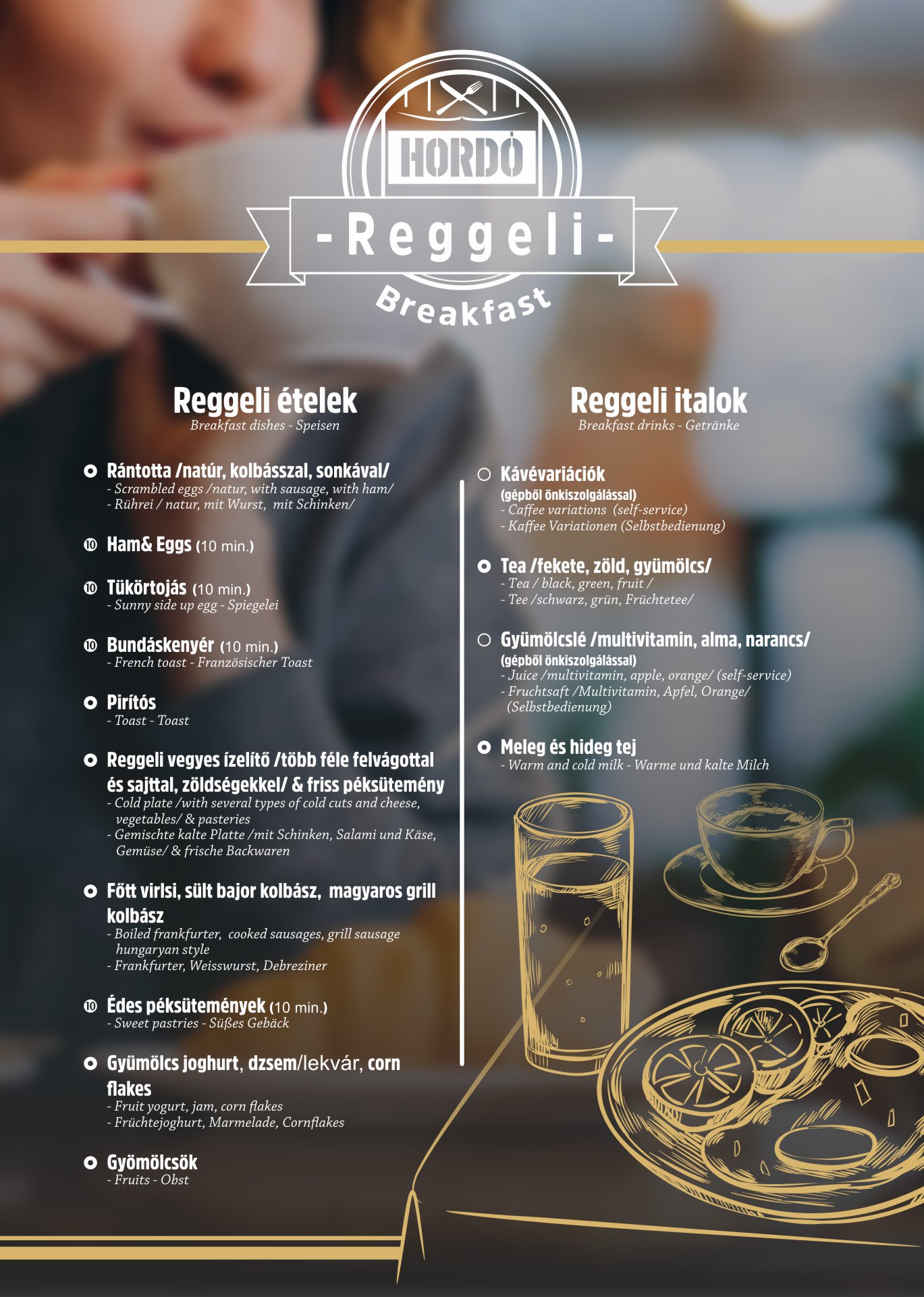 Tányérszervizes Reggeli
